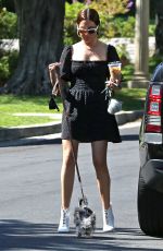ASHLEY TISDALE Out with Her Dog in Los Angeles 08/17/2019