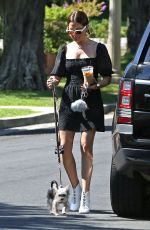 ASHLEY TISDALE Out with Her Dog in Los Angeles 08/17/2019