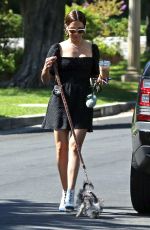 ASHLEY TISDALE Out with Her Dog in Los Angeles 08/17/2019
