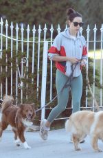 AUBREY PLAZA Out with Her Dogs in Los Angeles 08/22/2019