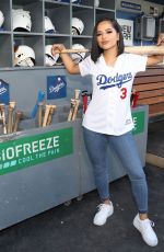 BECKY G Sing National Anthem at Dodger Stadium in Los Angeles 08/23/2019