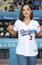 BECKY G Sing National Anthem at Dodger Stadium in Los Angeles 08/23/2019
