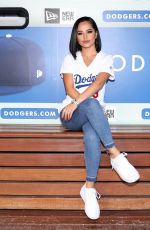 BECKY G Sing National Anthem at Dodger Stadium in Los Angeles 08/23/2019