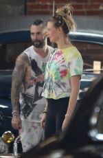 BEHATI PRINSLOO and Adam Levine Shopping Vintage Car in Los Angeles 08/15/2019