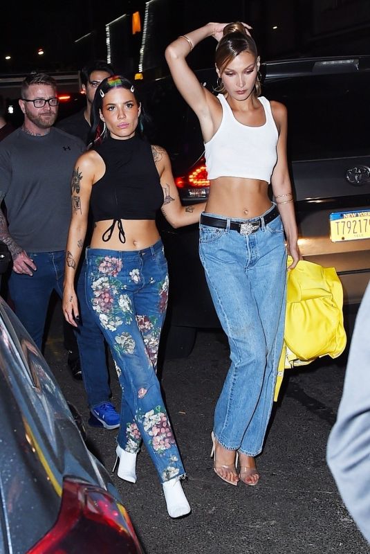 BELLA HADID and HALSEY Leaves 2019 MTV VMA Afterparty in New York 08/26/2019