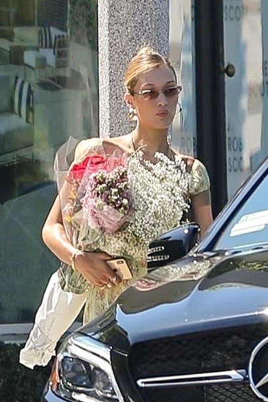 BELLA HADID Leaves a Floral Shop in Los Angeles 08/04/2019
