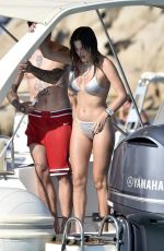 BELLA THORNE in Bikini and Beanjamin Mascolo at a Boat in Sardinia 08/21/2019