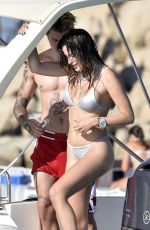 BELLA THORNE in Bikini and Beanjamin Mascolo at a Boat in Sardinia 08/21/2019