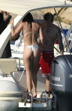 BELLA THORNE in Bikini and Beanjamin Mascolo at a Boat in Sardinia 08/21/2019