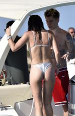 BELLA THORNE in Bikini and Beanjamin Mascolo at a Boat in Sardinia 08/21/2019