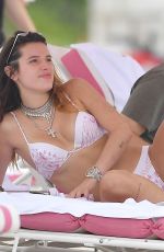 BELLA THORNE in Bikini at a Beach in Miami 08/07/2019
