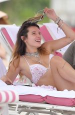 BELLA THORNE in Bikini at a Beach in Miami 08/07/2019