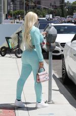 BLAC CHYNA in Tights Out and About in Beverly Hills 08/20/2019