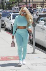 BLAC CHYNA in Tights Out and About in Beverly Hills 08/20/2019