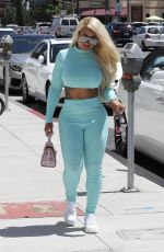 BLAC CHYNA in Tights Out and About in Beverly Hills 08/20/2019