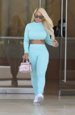 BLAC CHYNA in Tights Out and About in Beverly Hills 08/20/2019