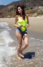 BLANCA BLANCO in Swimsuit and Daisy Duke on the Beach in Malibu 08/19/2019