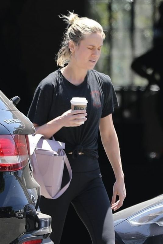 BRIE LARSON Leaves a Gym in Los Angeles 08/01/2019