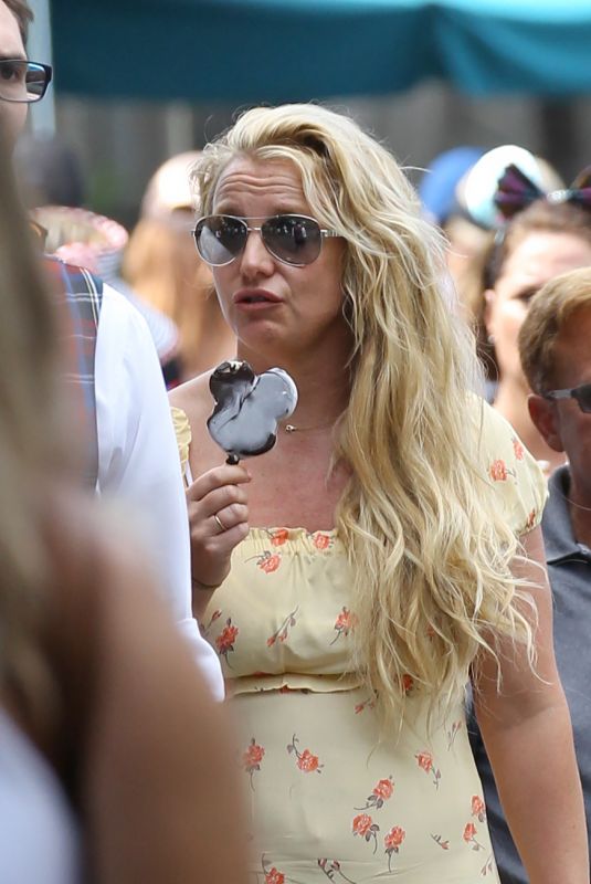 BRITNEY SPEARS Out at Disneyland 08/04/2019