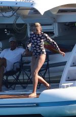 CAMERON DIAZ in Swimsuit at a Yacht in Saint Tropez 08/08/2019