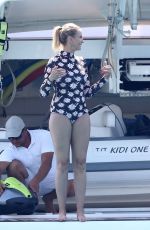 CAMERON DIAZ in Swimsuit at a Yacht in Saint Tropez 08/08/2019