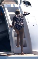 CAMERON DIAZ in Swimsuit at a Yacht in Saint Tropez 08/08/2019