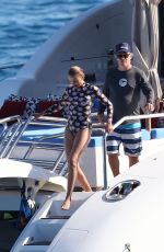 CAMERON DIAZ in Swimsuit at a Yacht in Saint Tropez 08/08/2019
