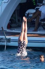 CAMERON DIAZ in Swimsuit at a Yacht in Saint Tropez 08/08/2019
