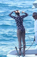 CAMERON DIAZ in Swimsuit at a Yacht in Saint Tropez 08/08/2019
