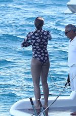 CAMERON DIAZ in Swimsuit at a Yacht in Saint Tropez 08/08/2019