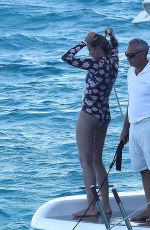 CAMERON DIAZ in Swimsuit at a Yacht in Saint Tropez 08/08/2019