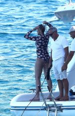 CAMERON DIAZ in Swimsuit at a Yacht in Saint Tropez 08/08/2019