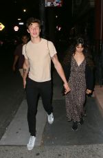 CAMILA CABELLO and Shawn Mendes Out for Dinner at Extra Virgin in New York 08/26/2019