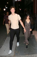 CAMILA CABELLO and Shawn Mendes Out for Dinner at Extra Virgin in New York 08/26/2019