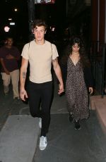 CAMILA CABELLO and Shawn Mendes Out for Dinner at Extra Virgin in New York 08/26/2019