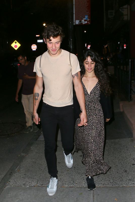 CAMILA CABELLO and Shawn Mendes Out for Dinner at Extra Virgin in New York 08/26/2019