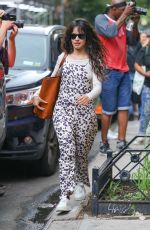 CAMILA CABELLO in Animal Print Jumpsuit Out in New York 08/09/2019