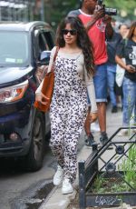CAMILA CABELLO in Animal Print Jumpsuit Out in New York 08/09/2019