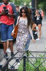 CAMILA CABELLO in Animal Print Jumpsuit Out in New York 08/09/2019