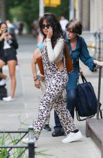 CAMILA CABELLO in Animal Print Jumpsuit Out in New York 08/09/2019