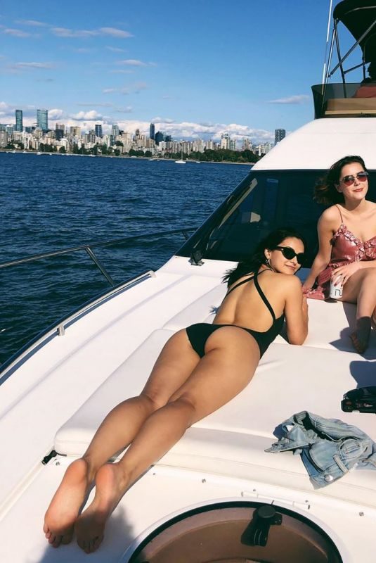 CAMILA MENDES in Swimsuit at a Boat with Friends 08/05/2019.