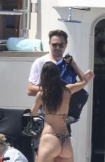 CAMILA MORRONE in Bikini and Leonardo Dicaprio on Vacation in Corsica 08/08/2019
