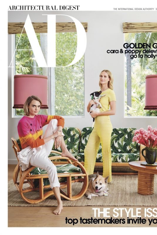 CARA and POPPY DELEVINGNE in Architectural Digest Magazine, September 2019