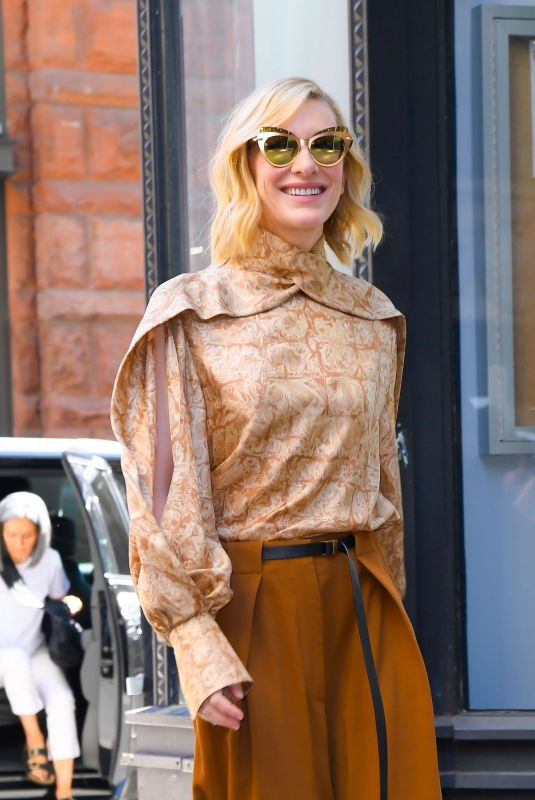 CATE BLANCHETT Arrives at Build Studio in New York 08/12/2019