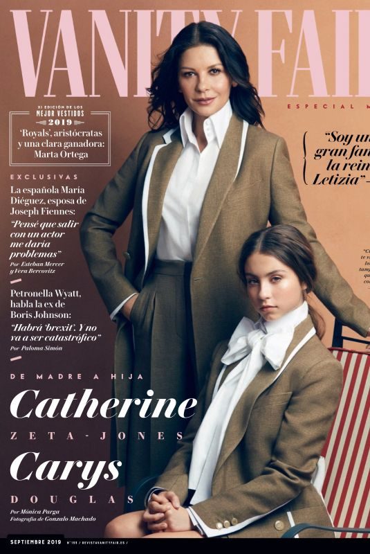 CATHERINE ZETA JONES and CARYS ZETA DOUGLAS in Vanity Fair Magazine, Spain September 2019