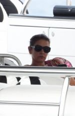 CATHERINE ZETA JONES at a Yacht in Portofino 07/30/2019