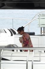 CATHERINE ZETA JONES at a Yacht in Portofino 07/30/2019