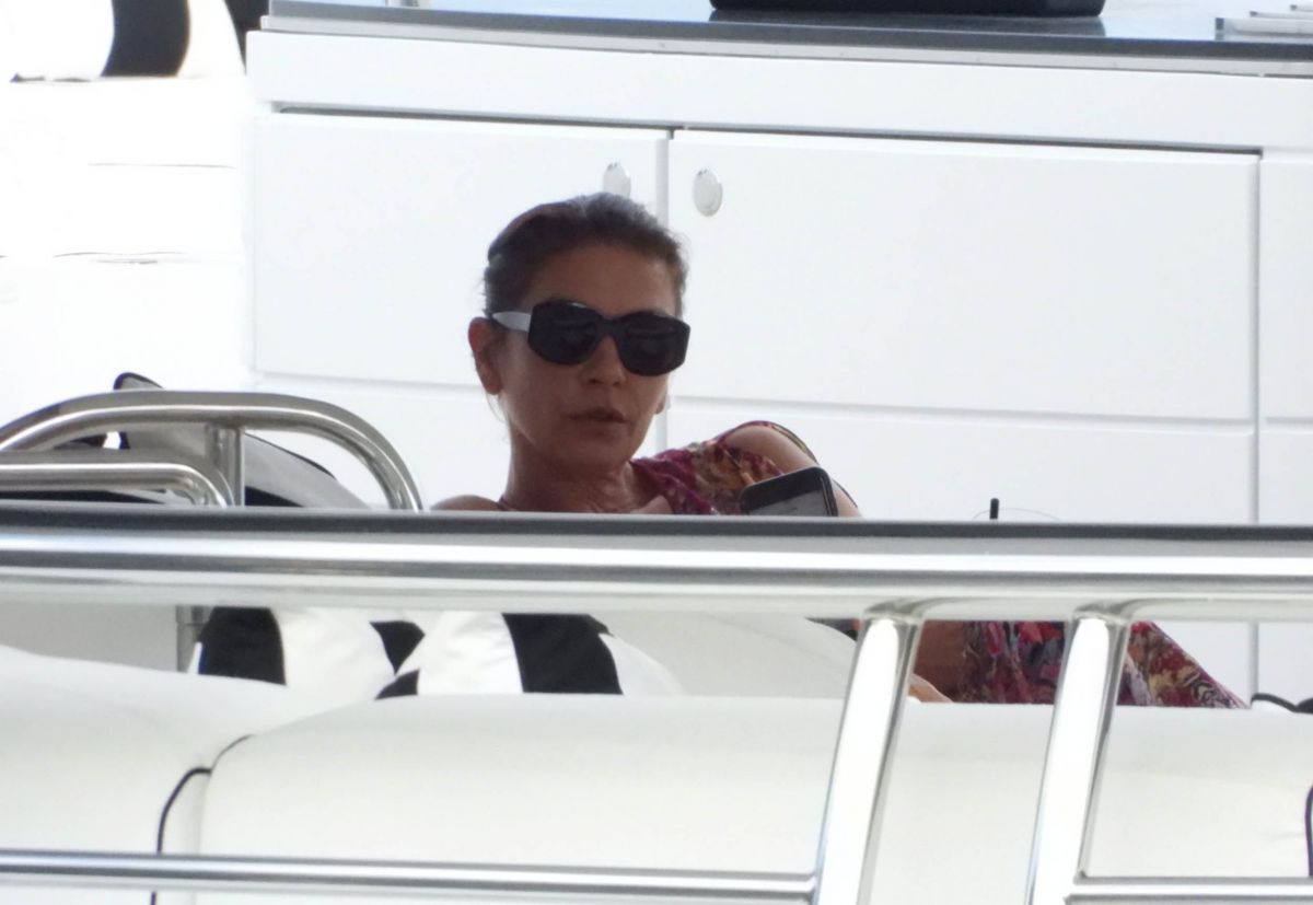 CATHERINE ZETA JONES at a Yacht in Portofino 07/30/2019 – HawtCelebs