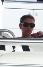 CATHERINE ZETA JONES at a Yacht in Portofino 07/30/2019
