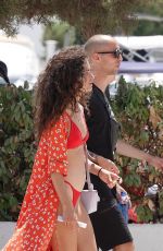CHIARA SCELSI in Red Bikini on Vacation in Ibiza 08/04/2019